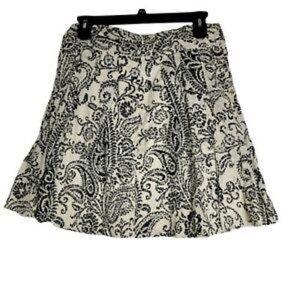 The Limited A Line Paisley Cotton Skirt